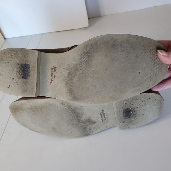 Johnston & Murphy Olive Green Suede Oxfords 9.5 - Picture 7 of 11